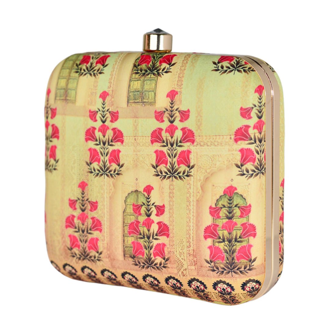 Tulip Floral Printed Clutch