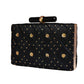 Black Seqeunce Embroidered Clutch