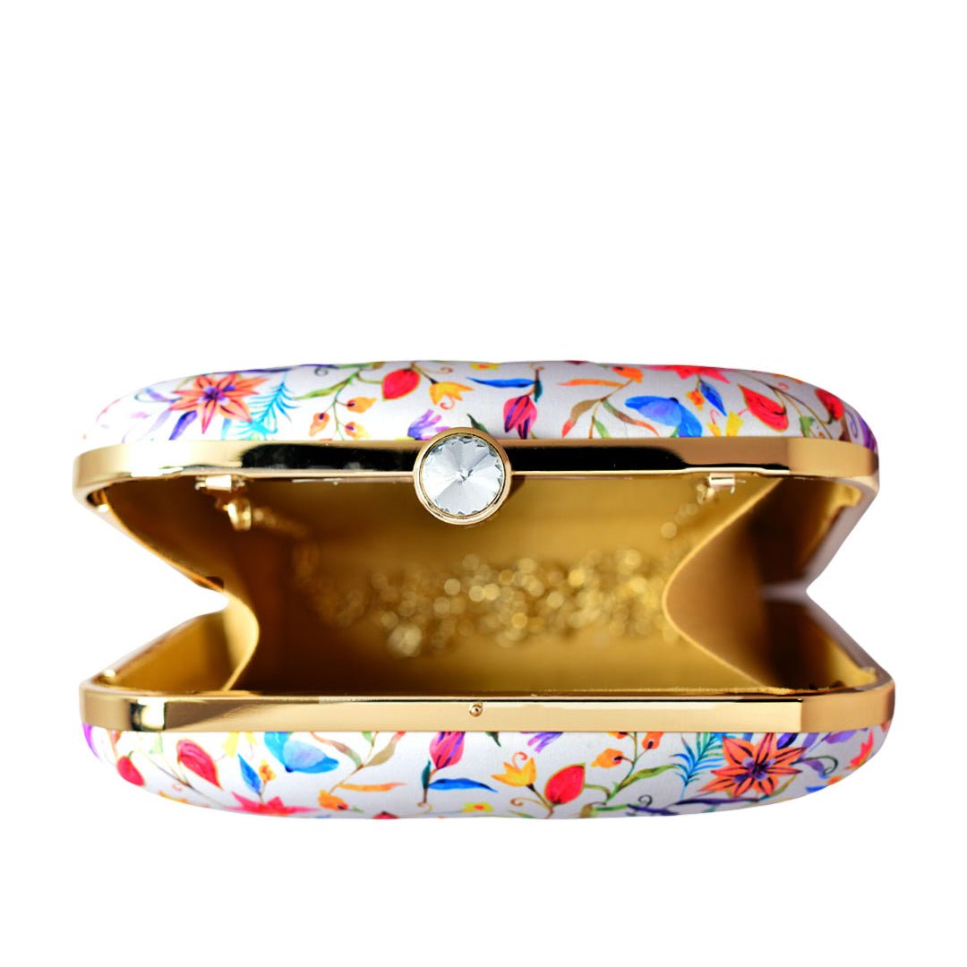 Multicolor Floral Print Clutch
