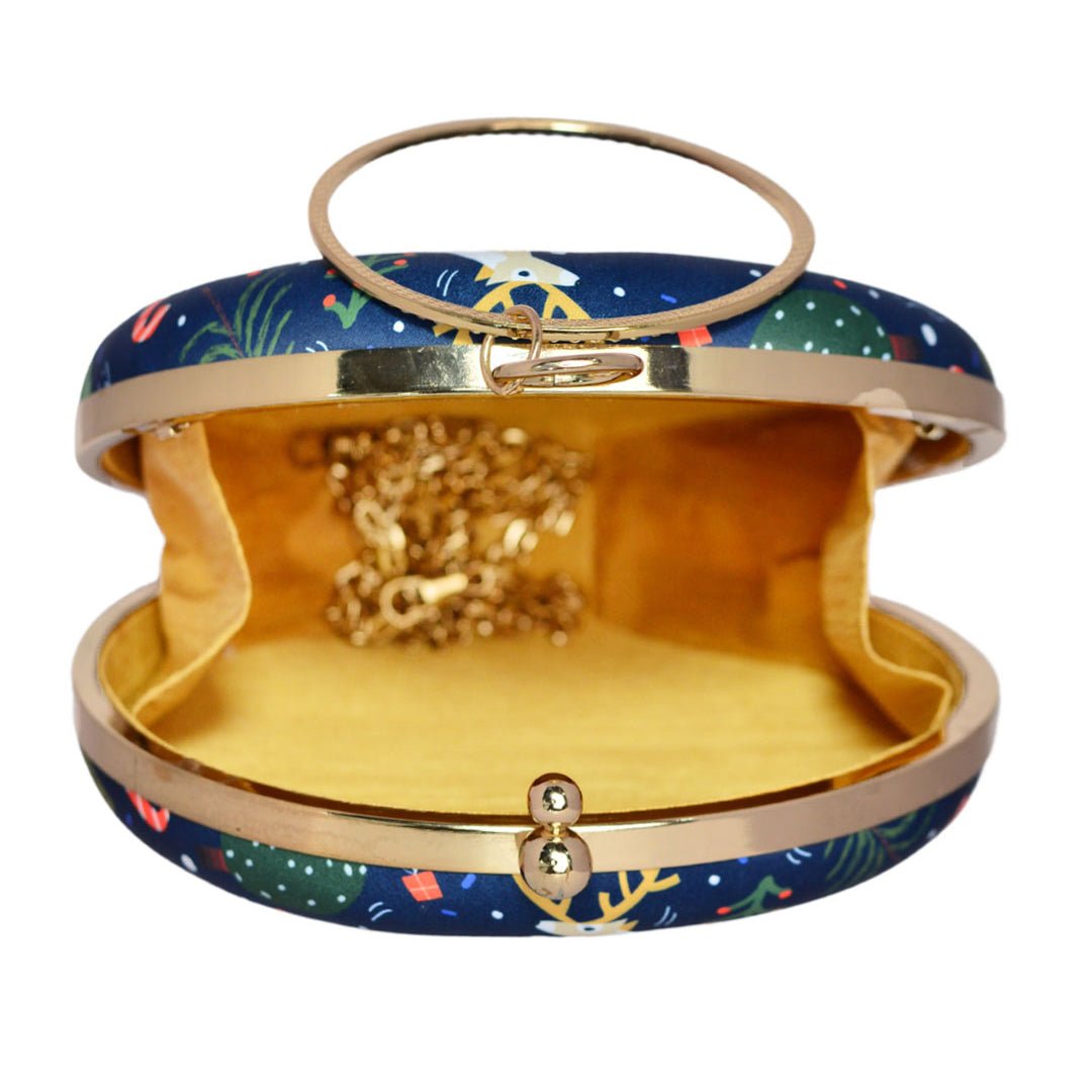 Funky Christmas Round Clutch