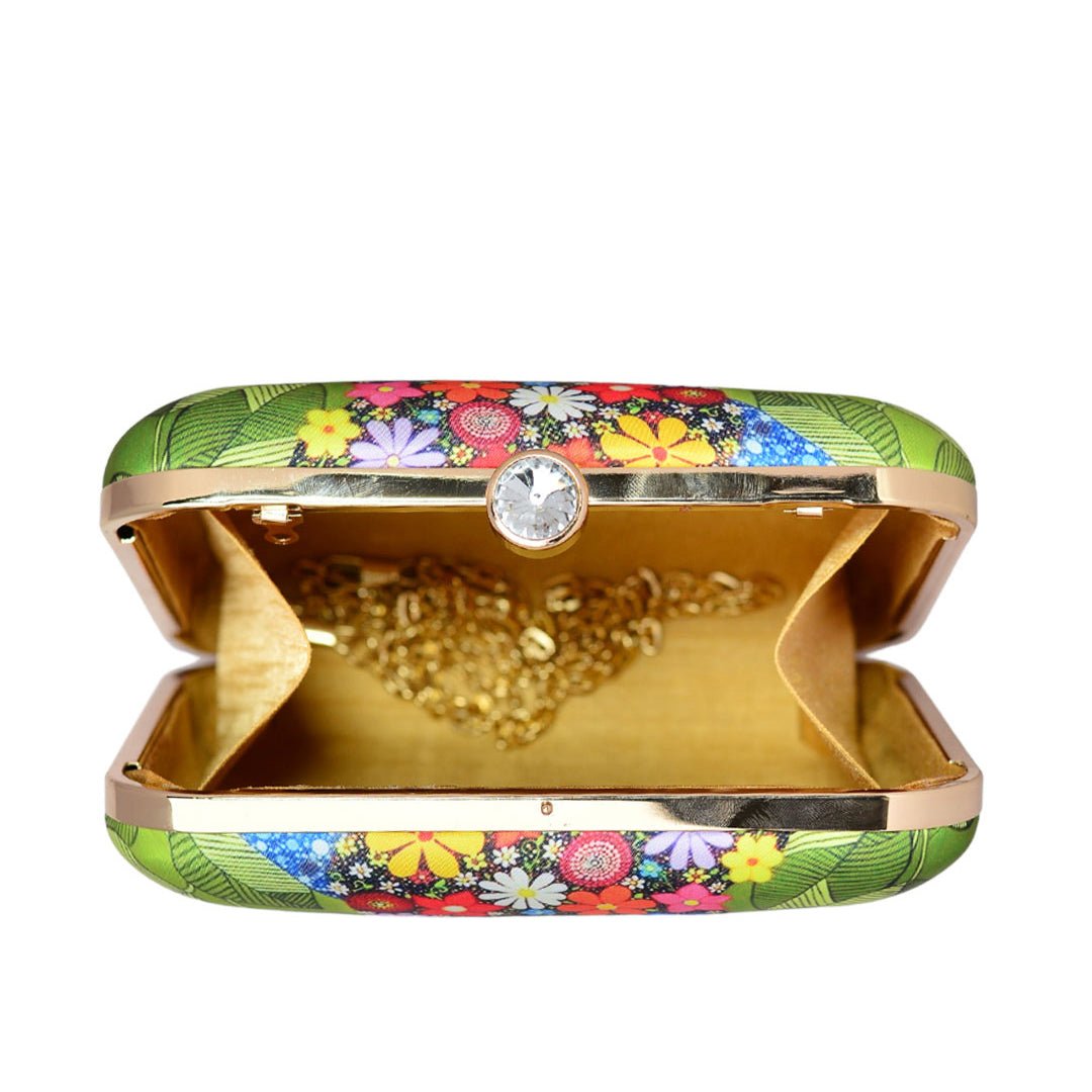 Red Dress Women Printed Clutch