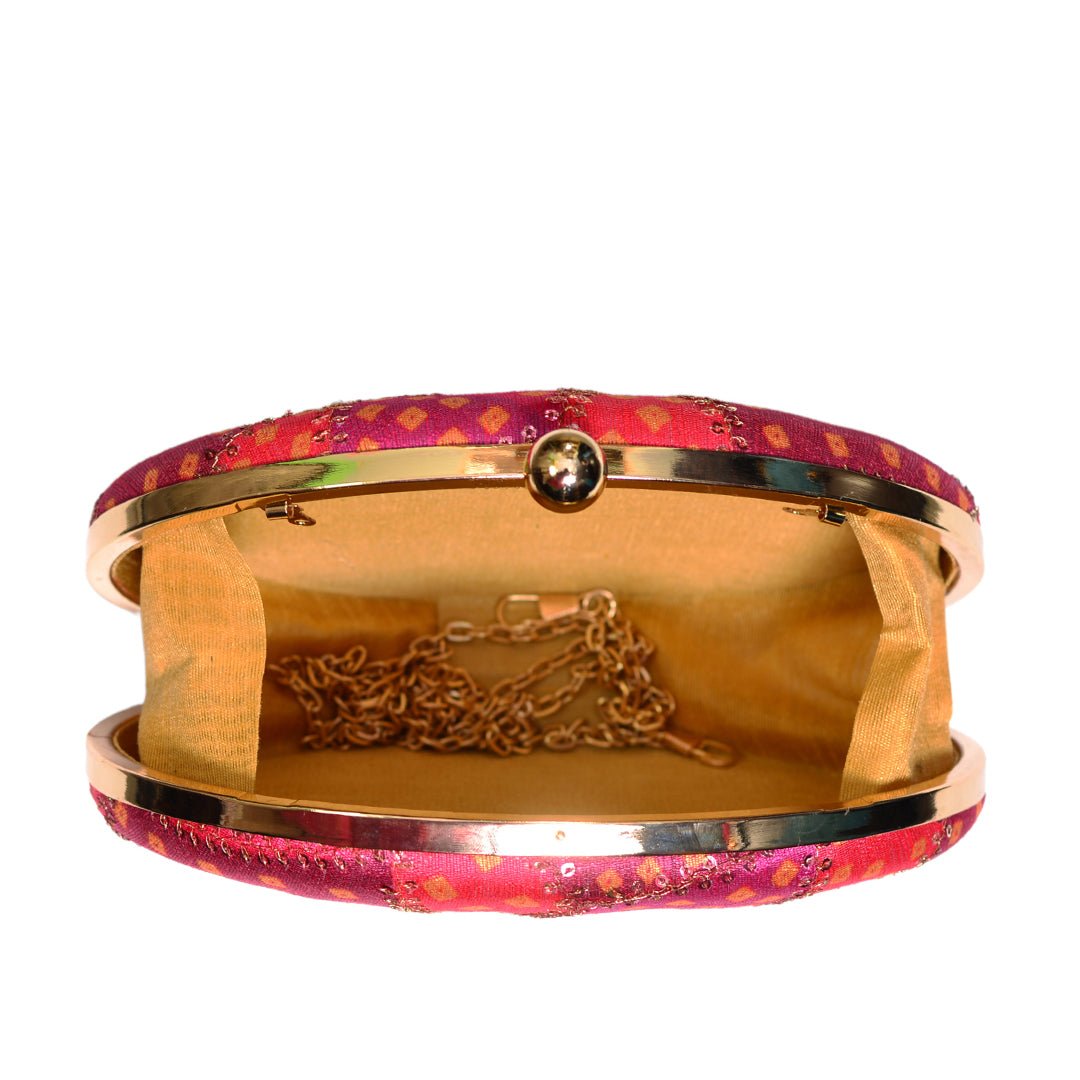 Shades Of Pink Abstract Clutch