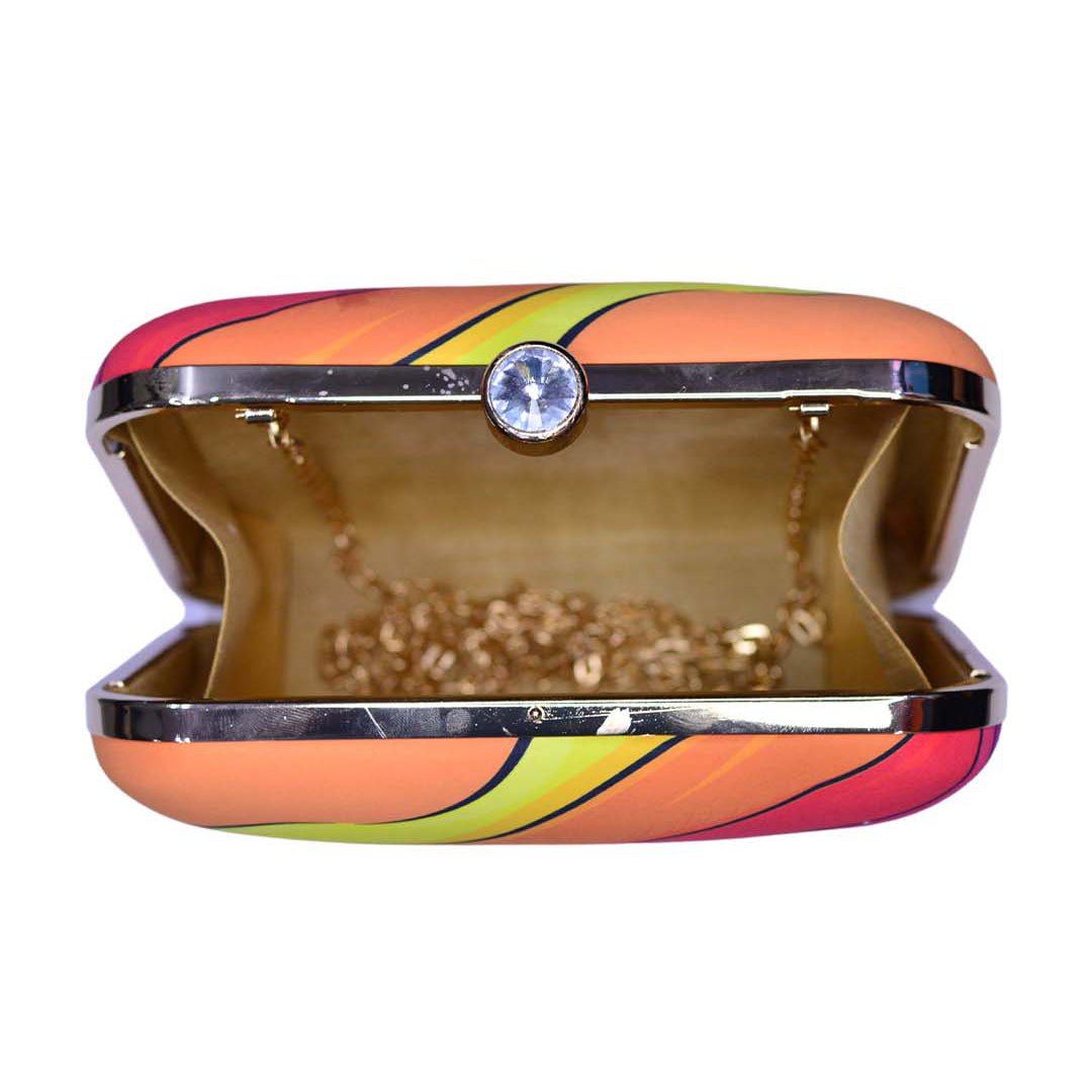 Rainbow Girl Printed Clutch