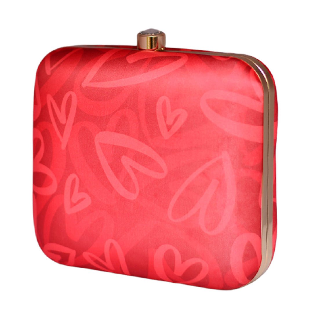 Artklim Red Hearts Valentine Clutch