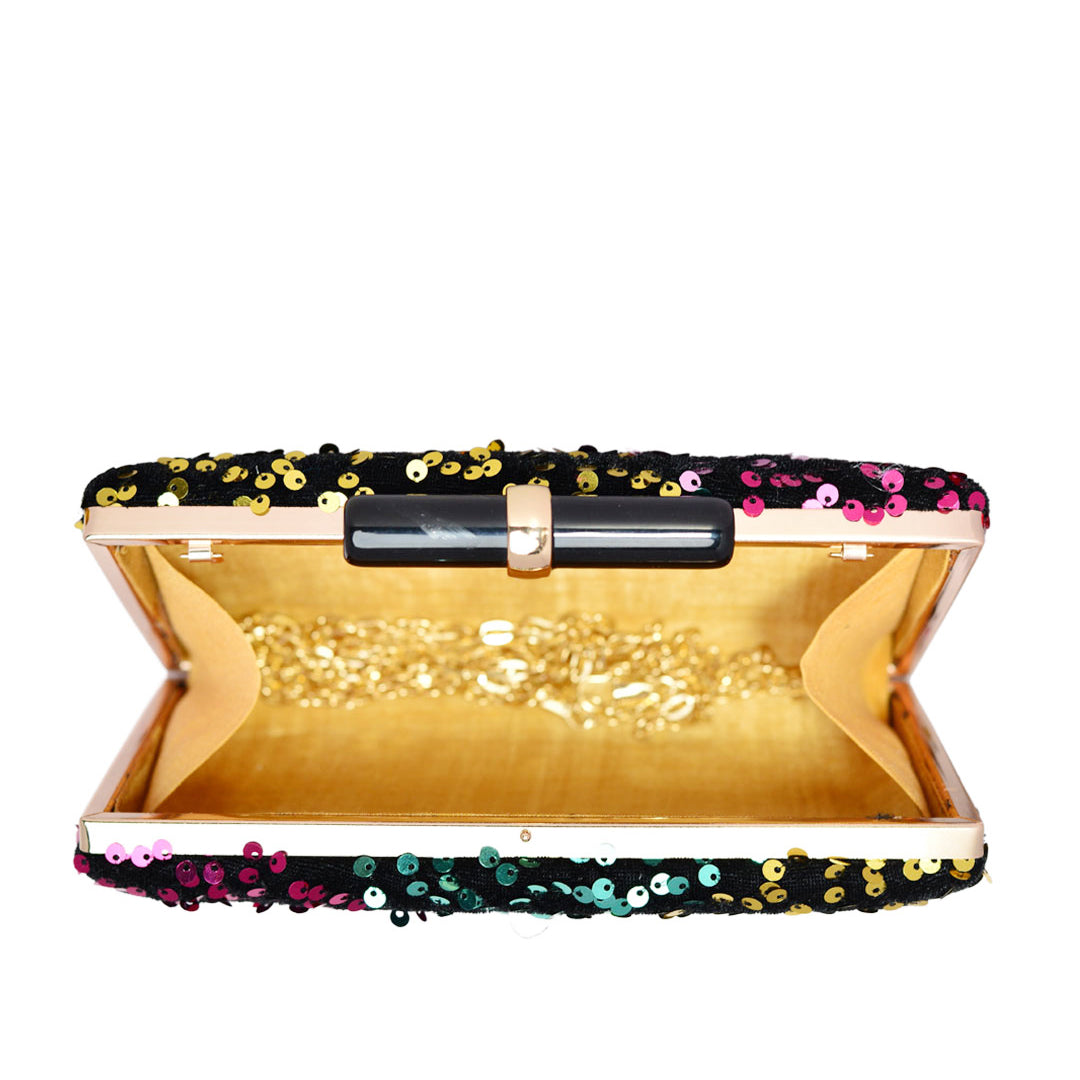 Multicolored Sequins Clutch