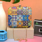 Mixed Coloured Patterned Printed Clutch