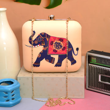 Elephant Printed Clutch