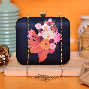 Flower Band Women Printed Clutch