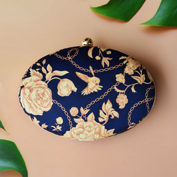 Golden Blue Nature Clutch