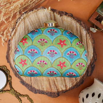 Green Blue Moon Clutch