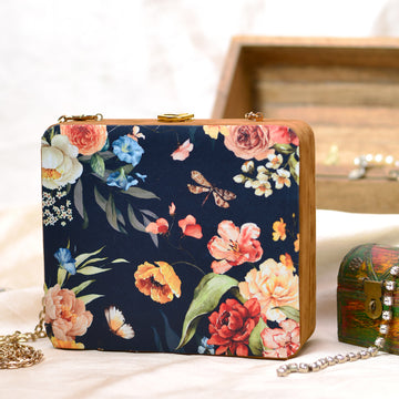 Floral Printed MDF Clutch