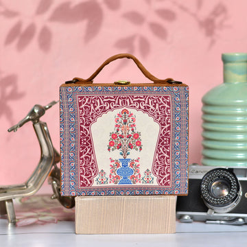 Blue Decorative Vase Suitcase Style