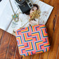 Funky Peach And Yellow Pattern Clutch