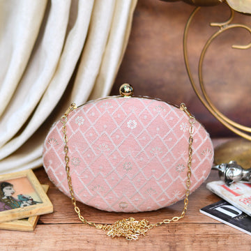 Light Pink Sequins Clutch