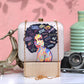 Quirky Hairstyle Woman Printed Clutch