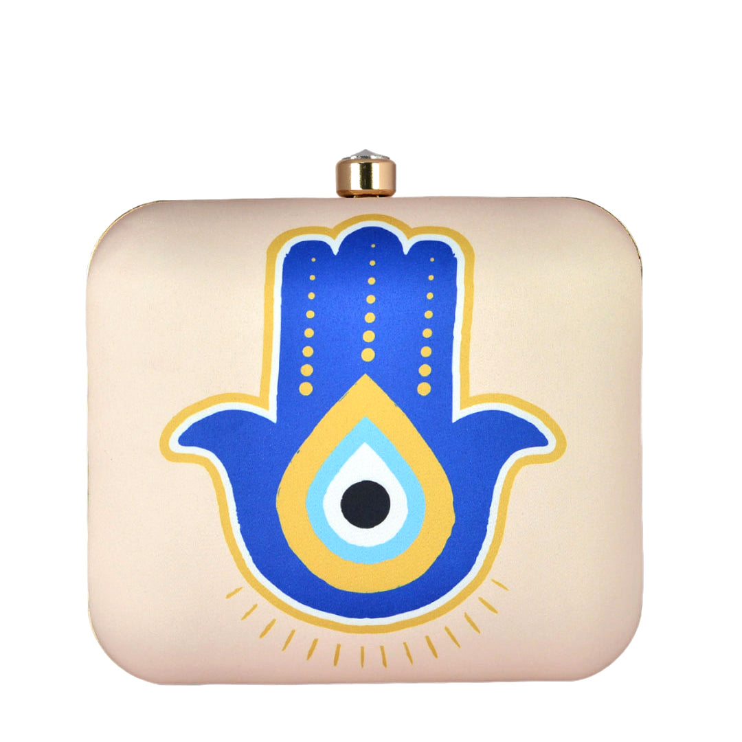 Evil Eye Printed Clutch