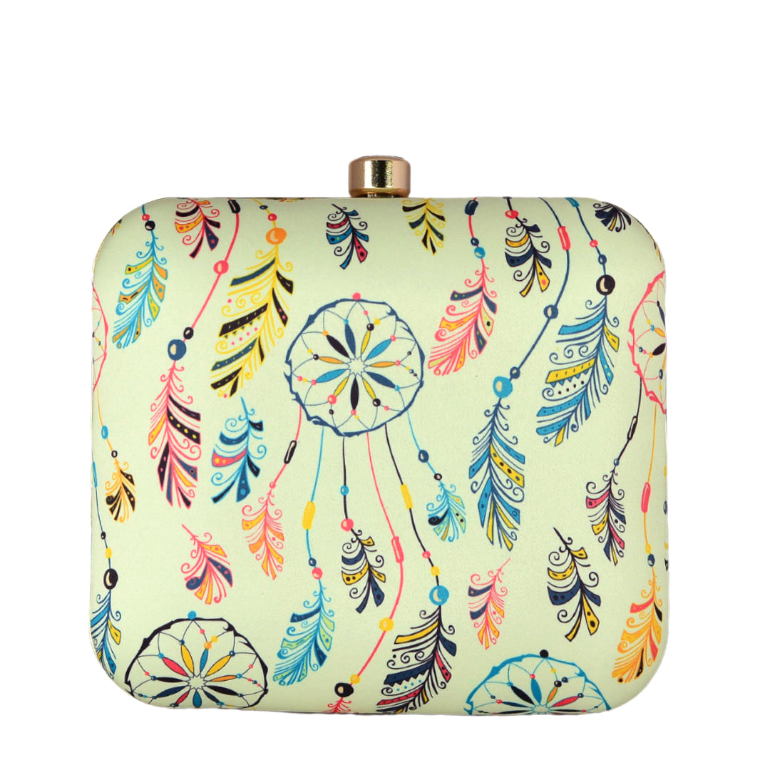 Multi Dream Catcher Printed Clutch