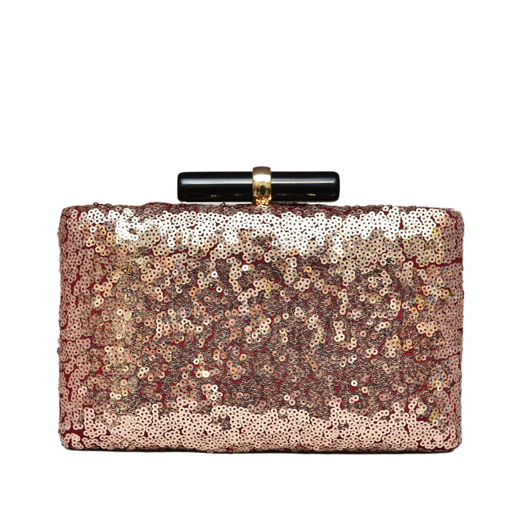 Bronze Sequins Clutch