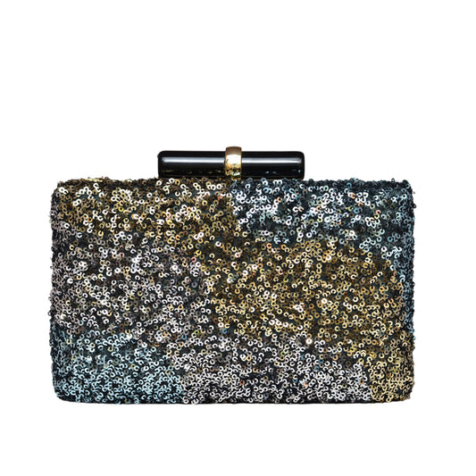 Gold-Silver Sequins Clutch