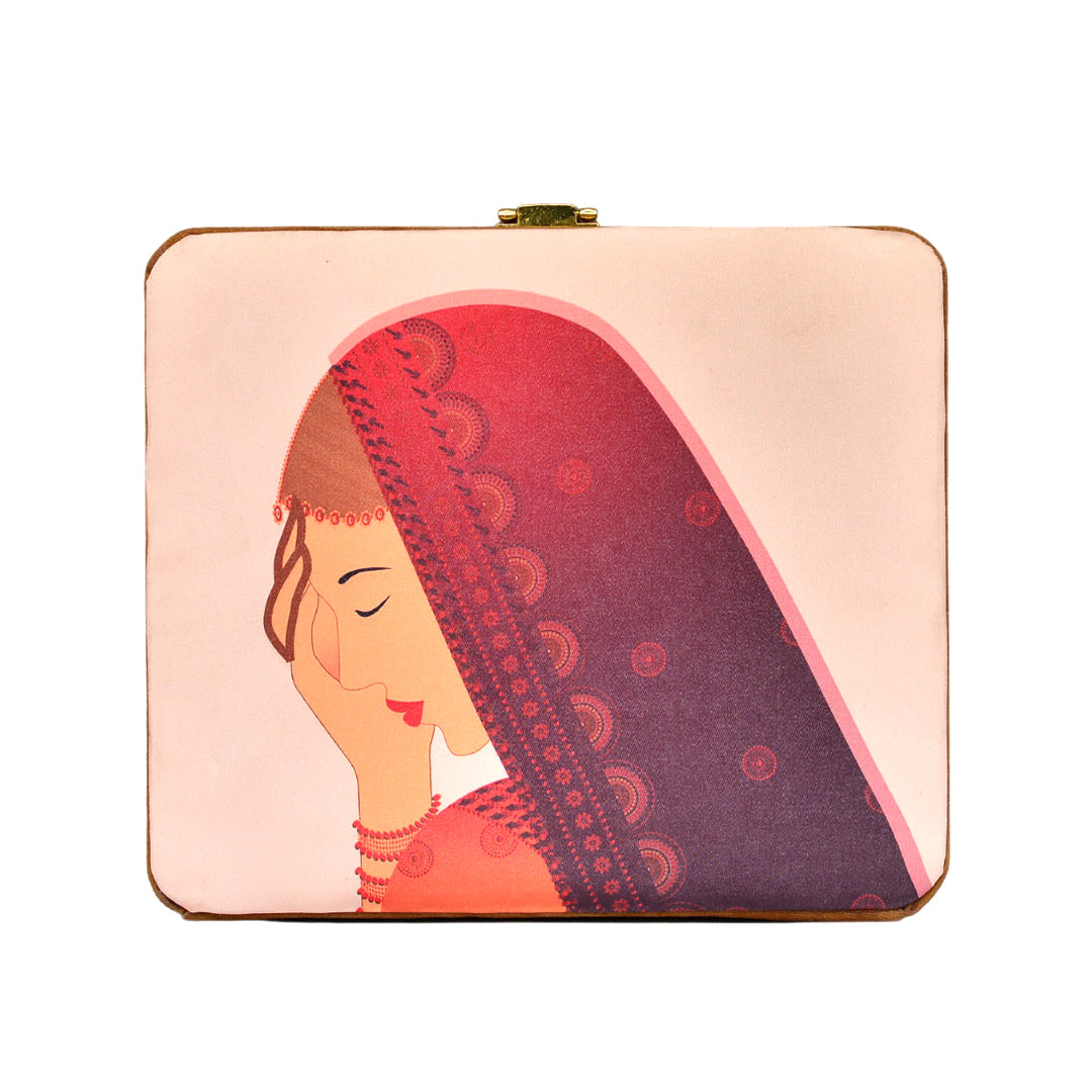 Indian Woman Portrait MDF Clutch