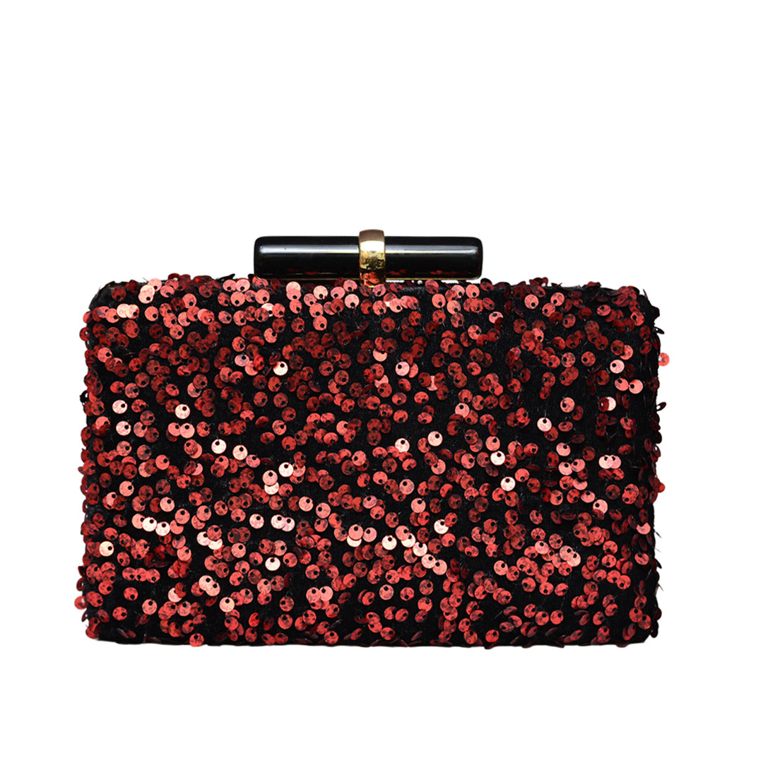 Red Sequins Clutch