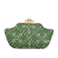Green Embroidered Clutch