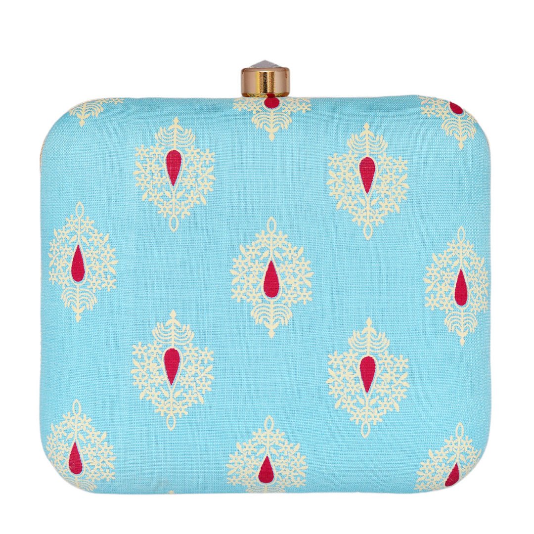 Blue Fabric Clutch