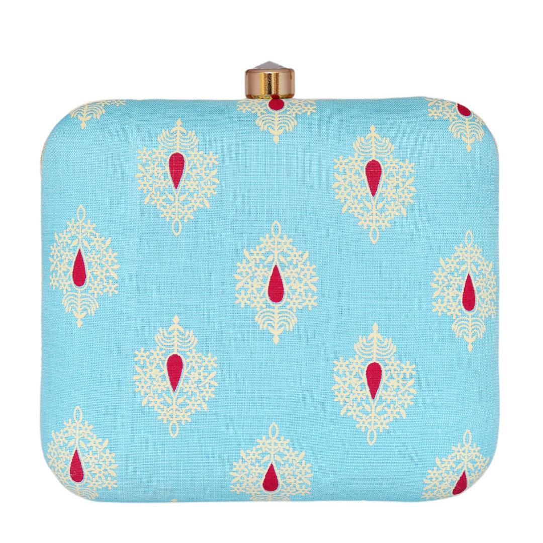 Blue Fabric Clutch