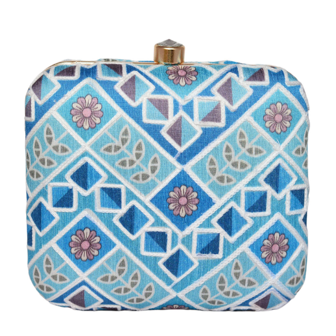 Blue Symmetrical Clutch