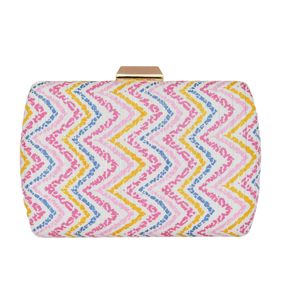 Colorful Zigzag Fabric Clutch