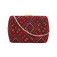 Maroon Bandini Printed Clutch