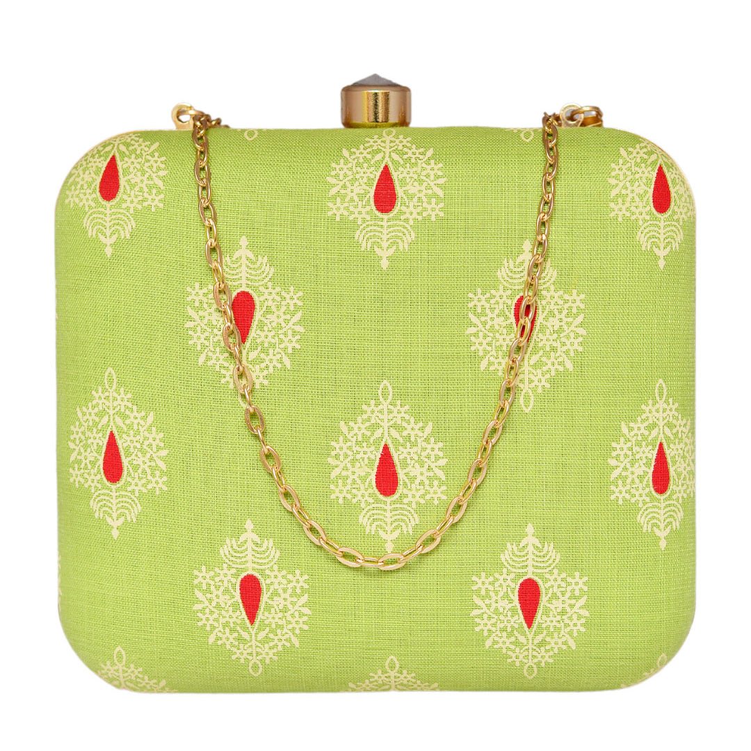 Green Fabric Clutch