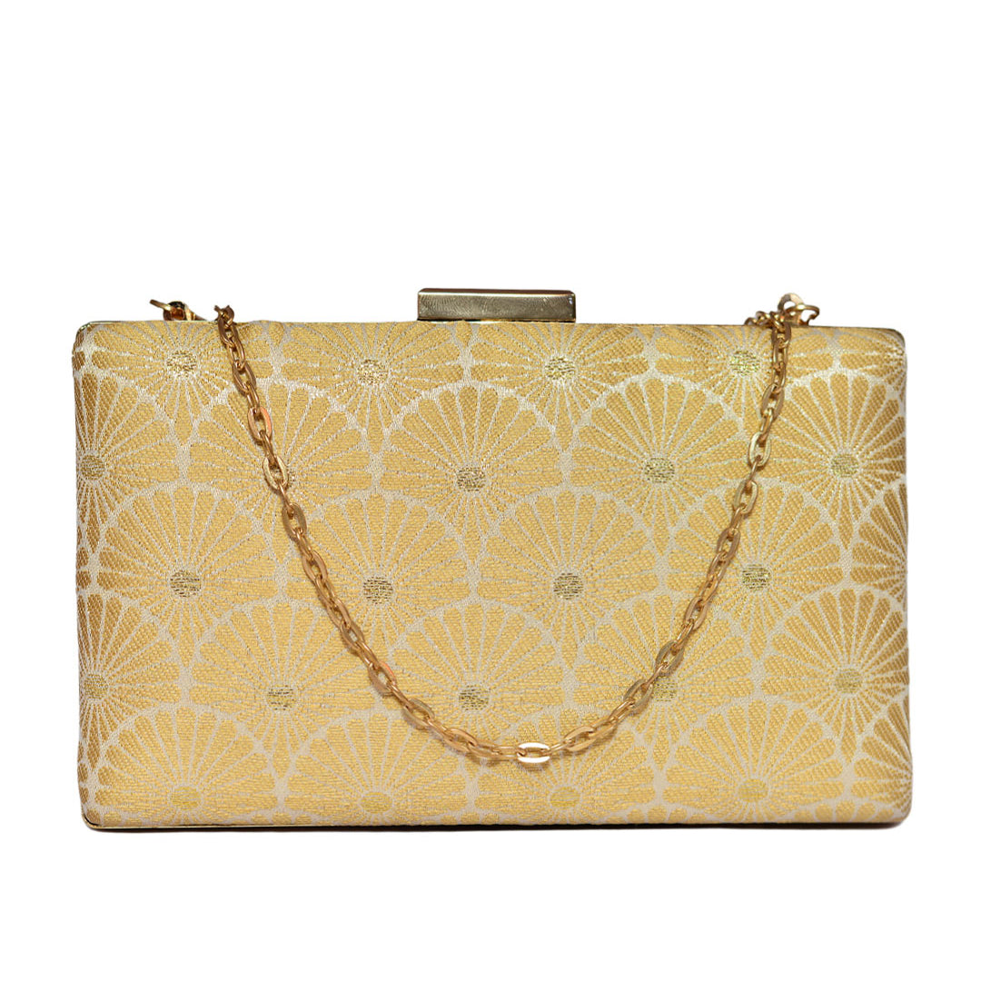 Golden Brocade Clutch