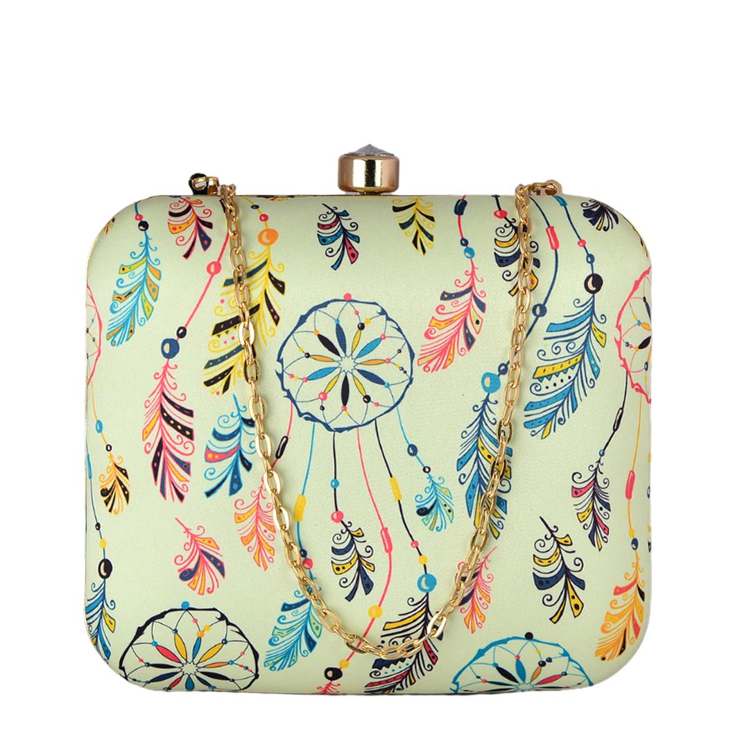 Multi Dream Catcher Printed Clutch