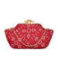 Red Embroidered Clutch
