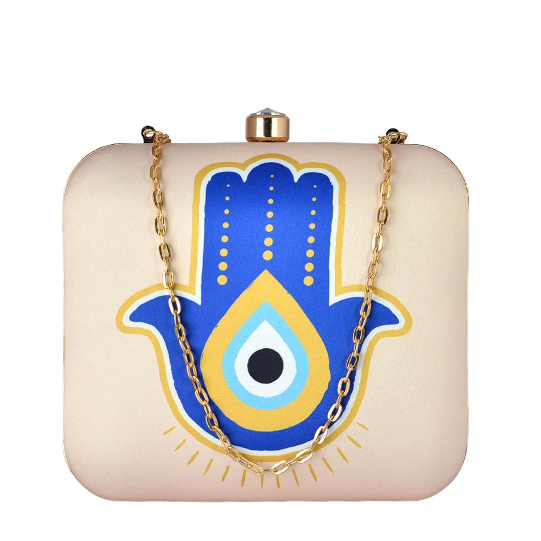 Evil Eye Printed Clutch