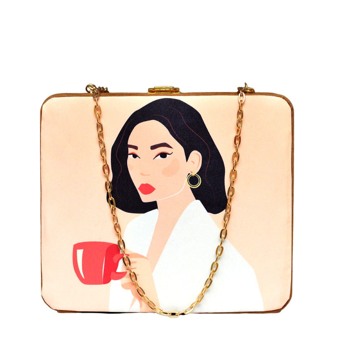 Red Cup Women Printed MDF Clutch