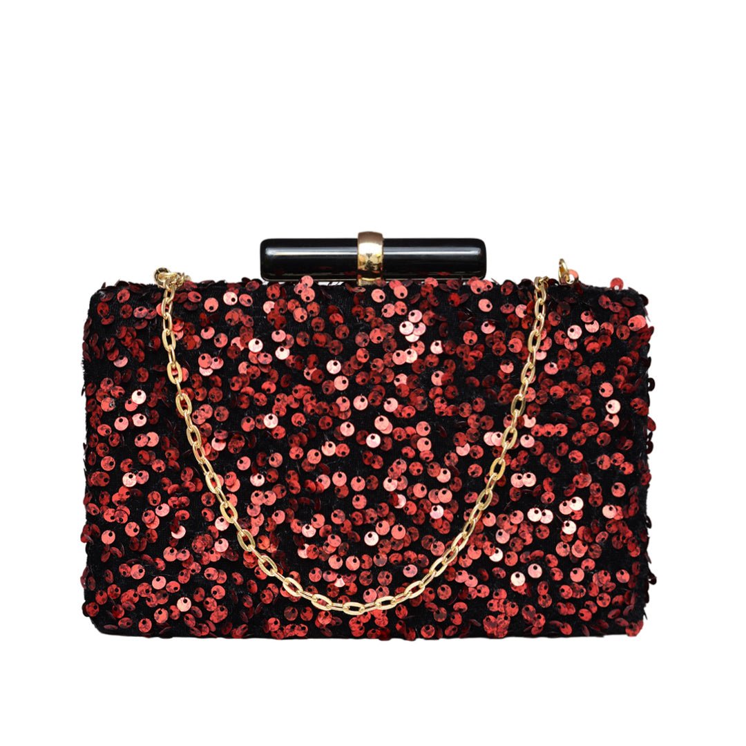 Red Sequins Clutch