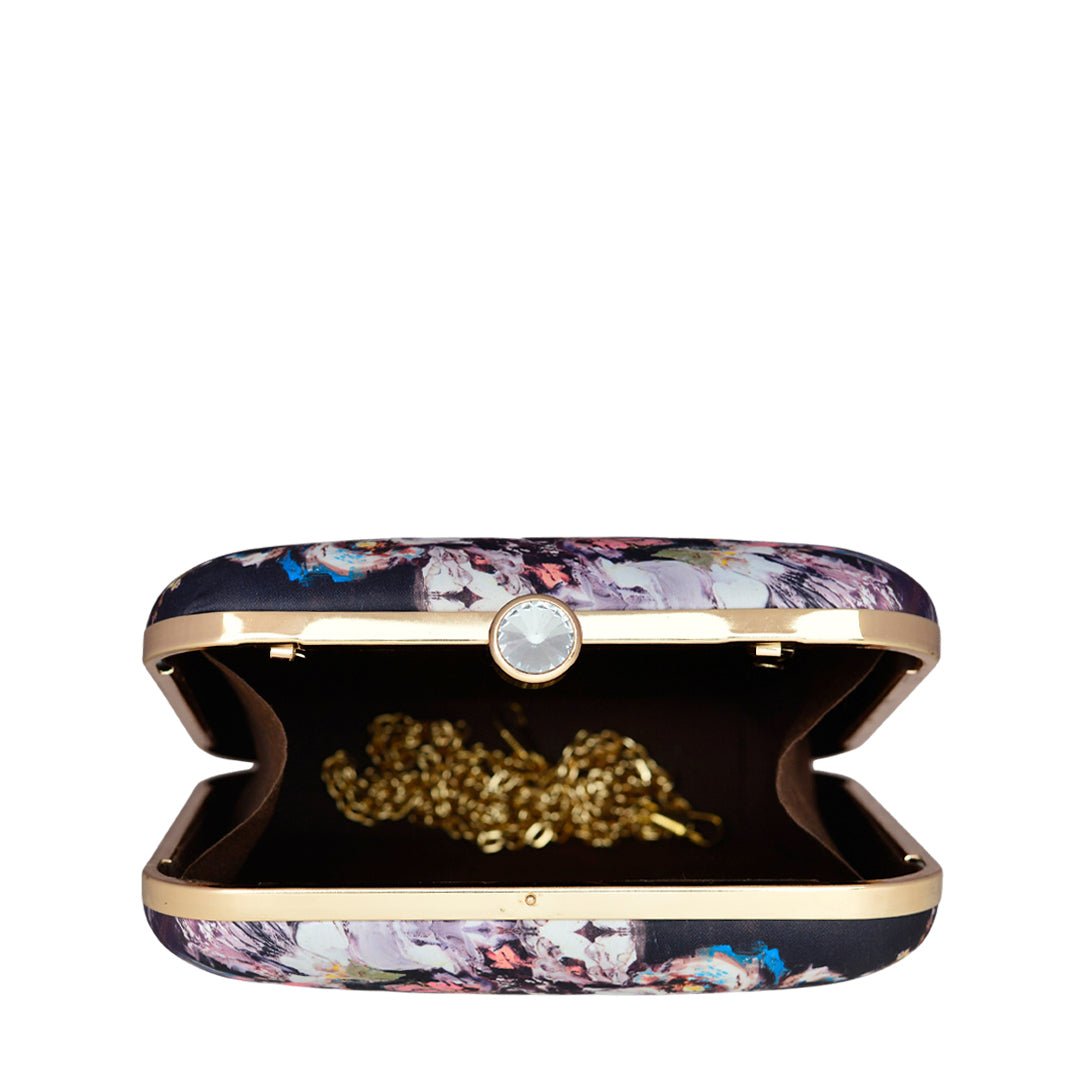 Floral Vignette Printed Clutch