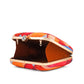 Orange-Yellow Pattern Printed Clutch