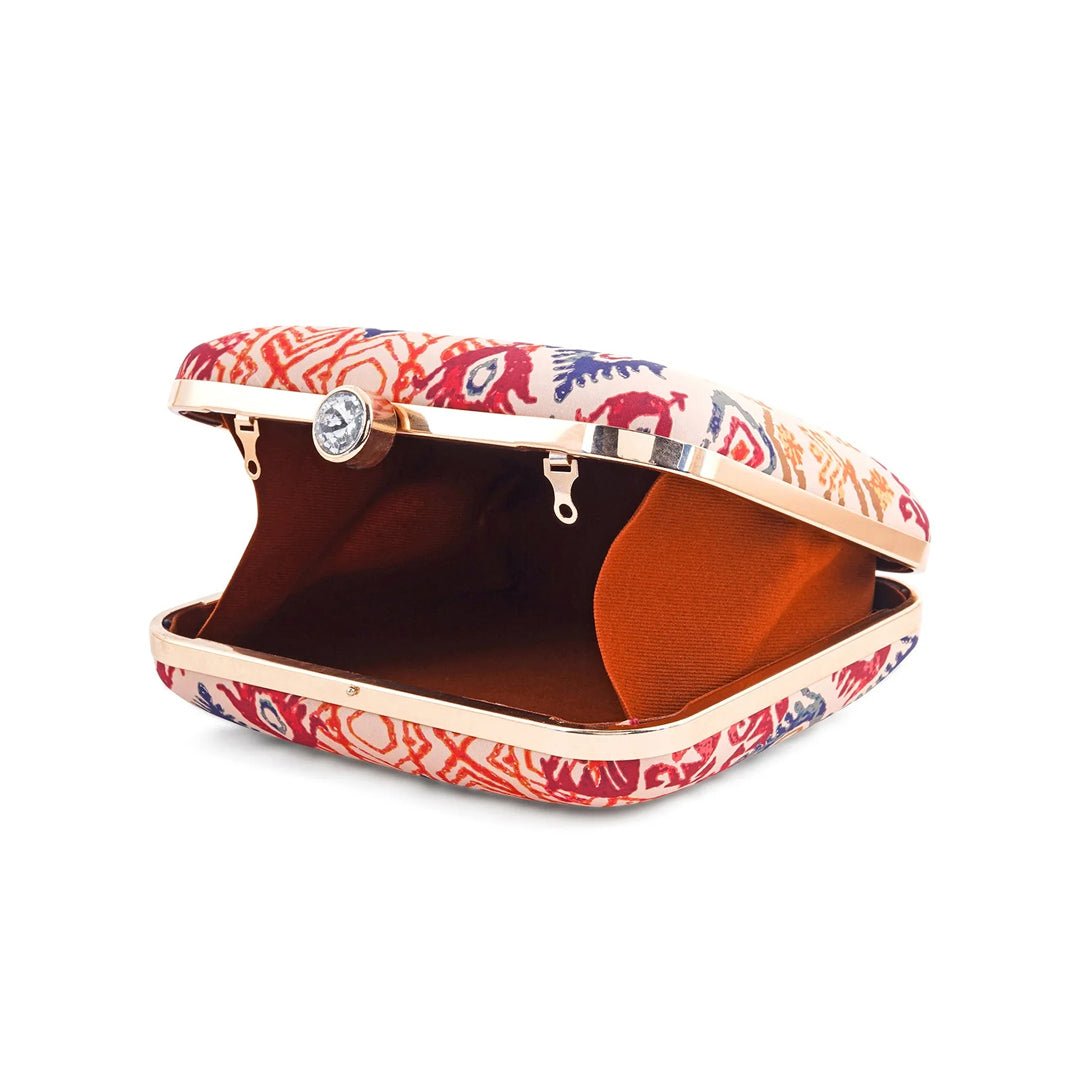 Unusual Pattern Printed Clutch