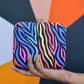 Artklim Multicolour Zebra Printed Clutch