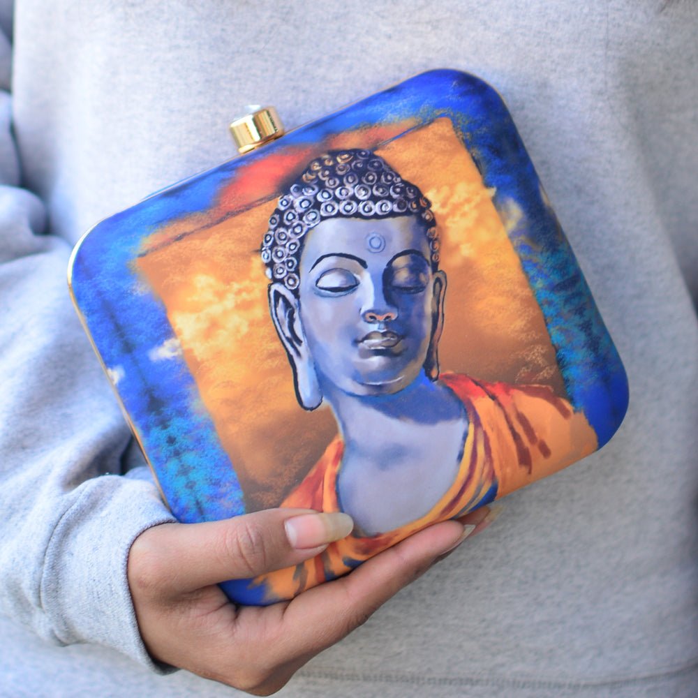 Artklim Buddha Printed Clutch