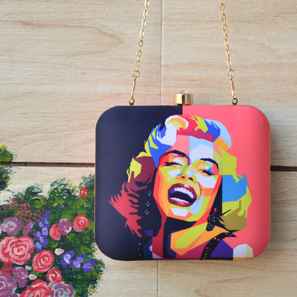 Artklim Marilyn Monroe Printed Clutch