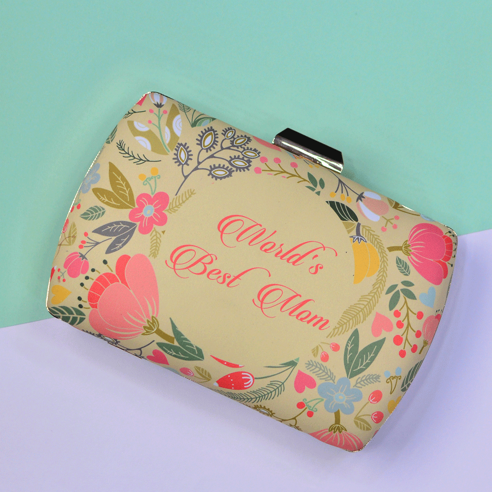 Customised Mother's Day Printed Clutch