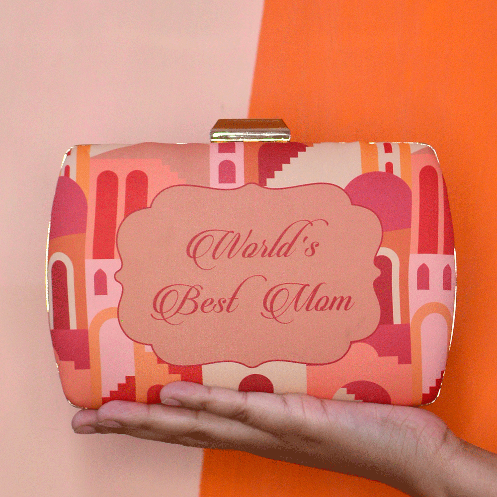 Customised Mother's Day Printed Clutch