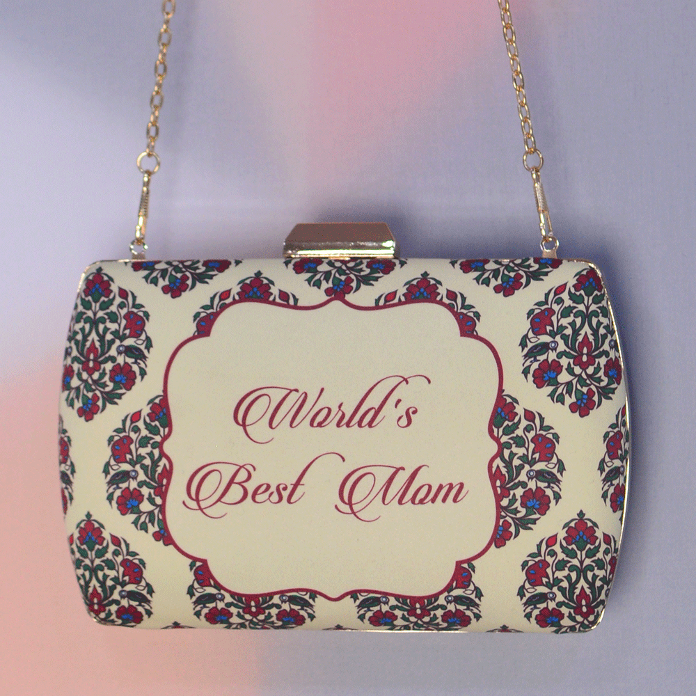 Customised Mother's Day Printed Clutch