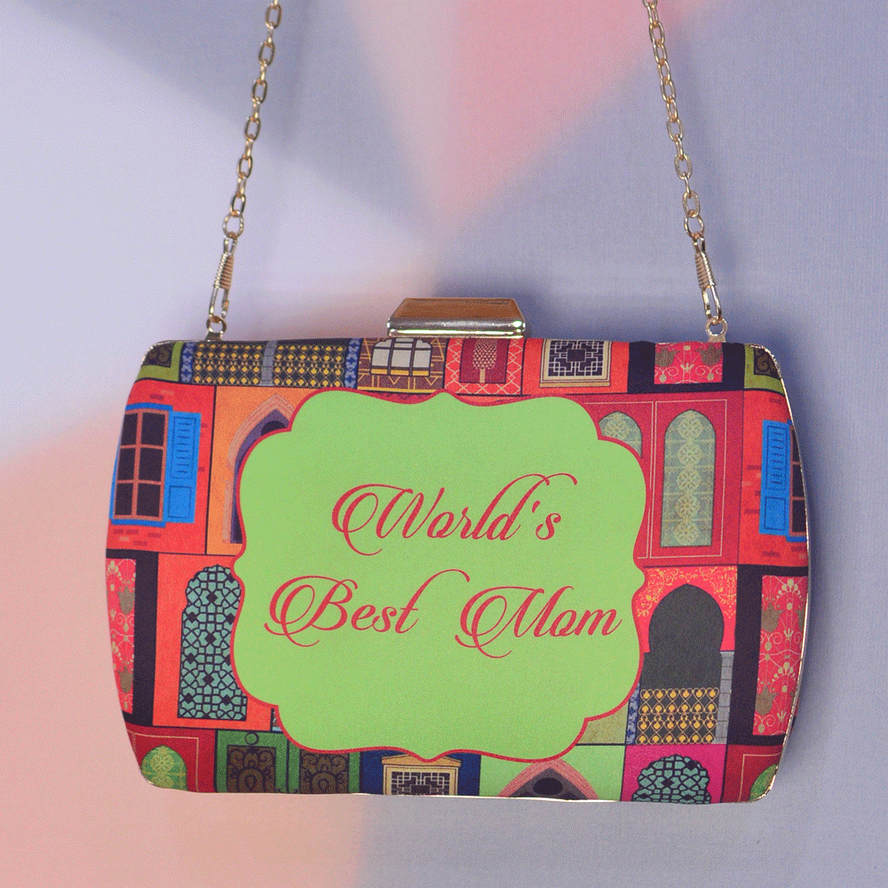 Customised Mother's Day Printed Clutch