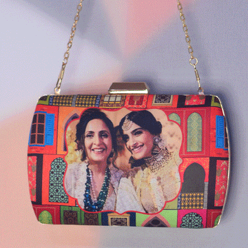 Customised Mother's Day Printed Clutch