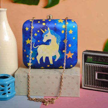 Unicorn Printed Clutch